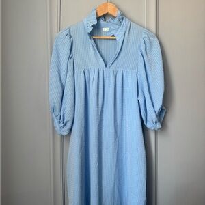 Light Blue Ruffled Dress JADE